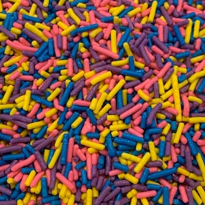 Easter/Spring Sprinkles 100 GRAM, Yellow, Pink, Purple, and Blue Sprinkles, Birthday Celebration, Cake and Cookie, Cupcake Jimmie, Confetti,