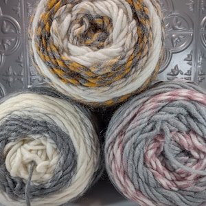 Knitting Yarn 8 ounces 252 yards acrylic wool blend Caron Cakes Swirl Yarn variegated yarn crochet yarn gift for yarn lover