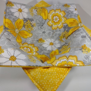Yellow Bowl Cozies soepkom gezellig handgemaakt 100% katoen omkeerbaar in de magnetron, gezellig 7 en 8 inch handig cadeau voor moeder
