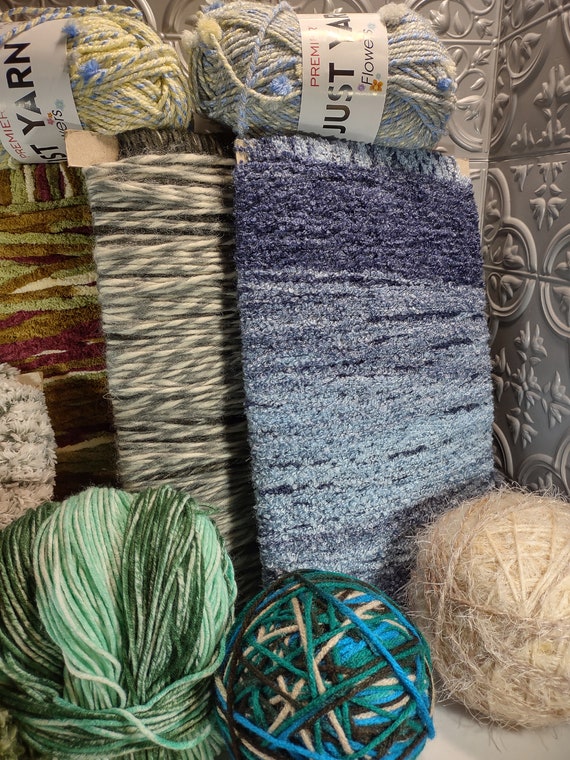 Yarn Destash Discounted Various Yarns Cotton Acrylic Chunky Bulky and Fun Yarns Small Bag Approx 10 Oz Large Bag of Mixed Yarns Approx 27 Oz Etsy