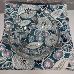 Teal Bowl Cozy microwavable bowl cozy hot bowl cozies cold cozy soup bowl cozy 8 inch hand made cozy kitchen decor microwave safe bowl cozy