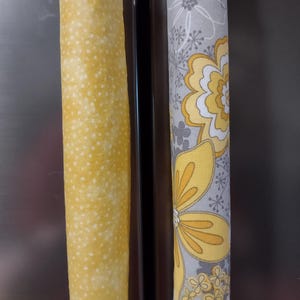 Spring Floral Appliance Handle Covers cheerful yellow kitchen decor refrigerator door protection washable kitchen accessories