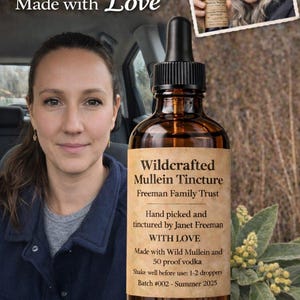 Vildgjord kungsljustinktur | Örtbaserat lungstöd | Andningsstöd | Naturligt örtextrakt | Handgjort botemedel | Botemedel i små satser