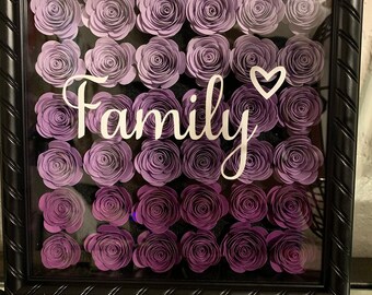 Customized Paper Flower Shadow Box