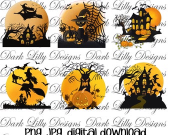 Halloween bundle sublimation, Halloween Bundle png, Halloween Sublimation designs, Haunted House png designs, Haunted House bundle, clipart
