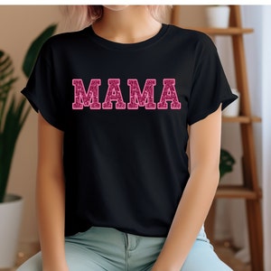 Faux Embroidery Mama Png Design, Faux Embroidery Png for DTF Printing, Mama Png Shirt Design, Gift for Mother&#39;s Day, Faux Embroidery Design