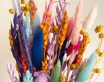 50 pcs Dried Grass, mix colors tails, Dried bunny Tails, Dried flowers bouquet, Dried Grass, Bunny Tail bouquet, Lagurus grass