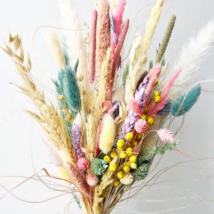 Pastel bouquet, Pastel mix colors tails, Dried bunny Tails, Dried flowers bouquet, Dried Grass, Bunny Tail bouquet, Lagurus grass