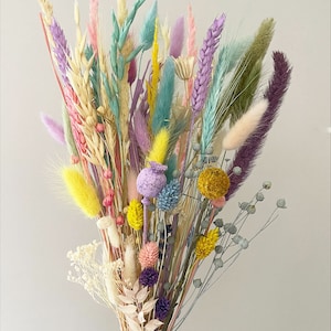 Dried Grass, Pastel mix colors tails, Dried bunny Tails, Dried flowers bouquet, Dried Grass, Bunny Tail bouquet, Lagurus grass image 1