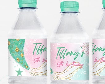 Camp Full Wrap Water Bottle Label set of 10 - Etsy