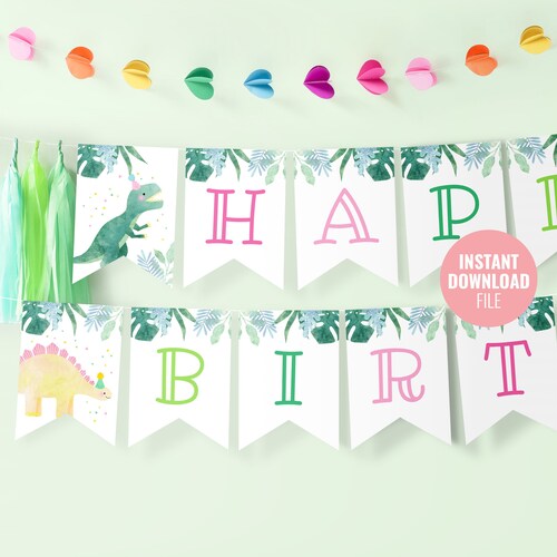 Printable Dinosaur Birthday Cake Topper Instant Download - Etsy