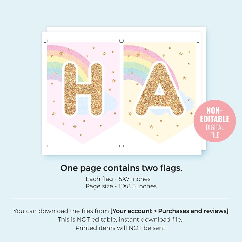 Printable Unicorn Birthday Banner Template Instant Download - Etsy