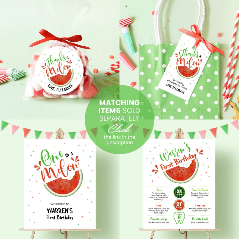 Printable Watermelon Birthday Sign Instant Download - Etsy