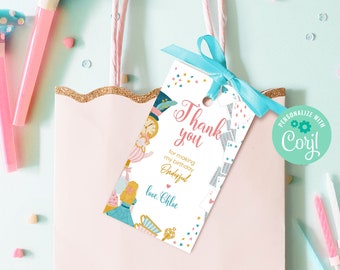 Editable Alice In Wonderland Birthday Thank You Favor Tag Template Instant Download,Printable Mad Tea Party Wonderland Theme Birthday, BD020