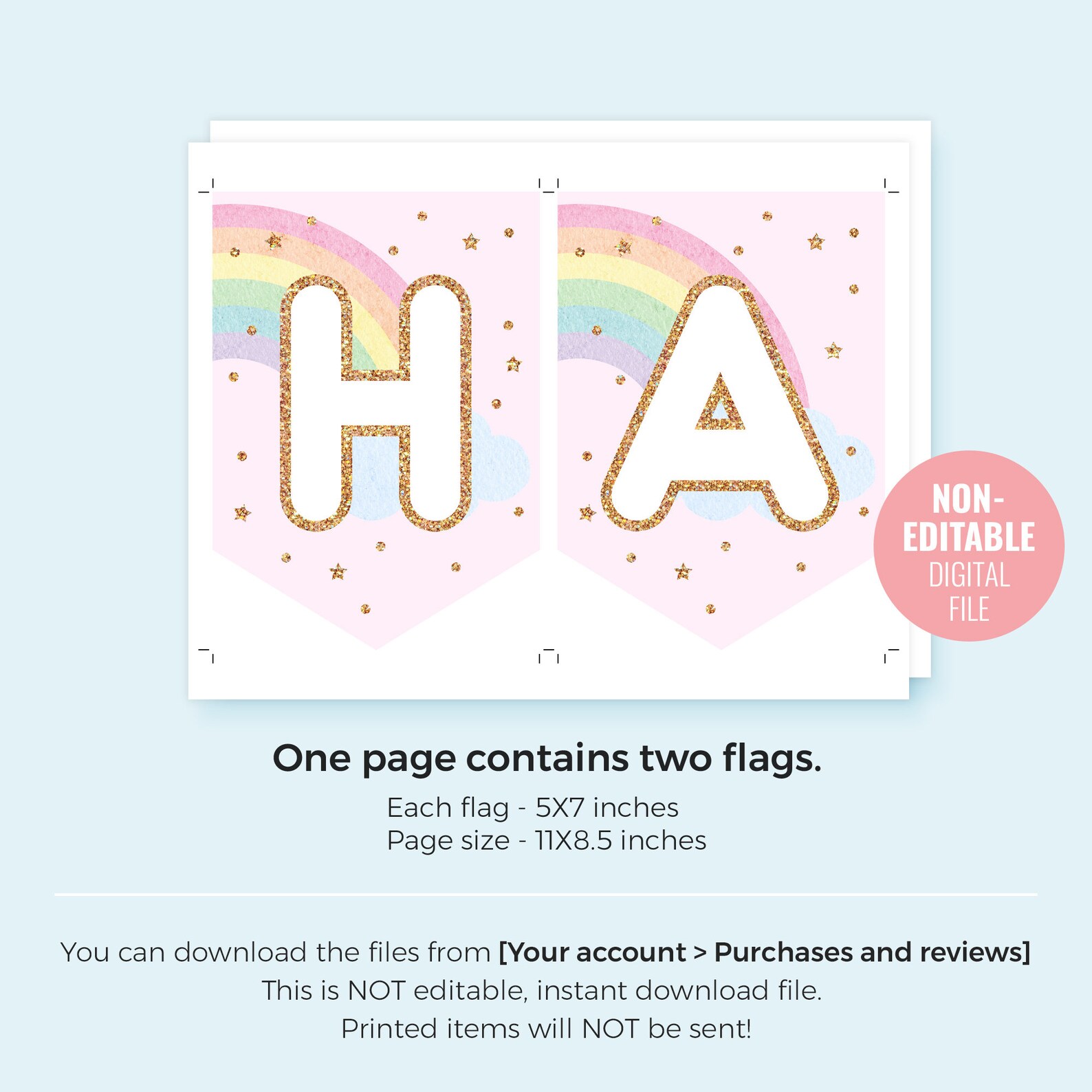 Printable Unicorn Birthday Banner Template Instant Download - Etsy