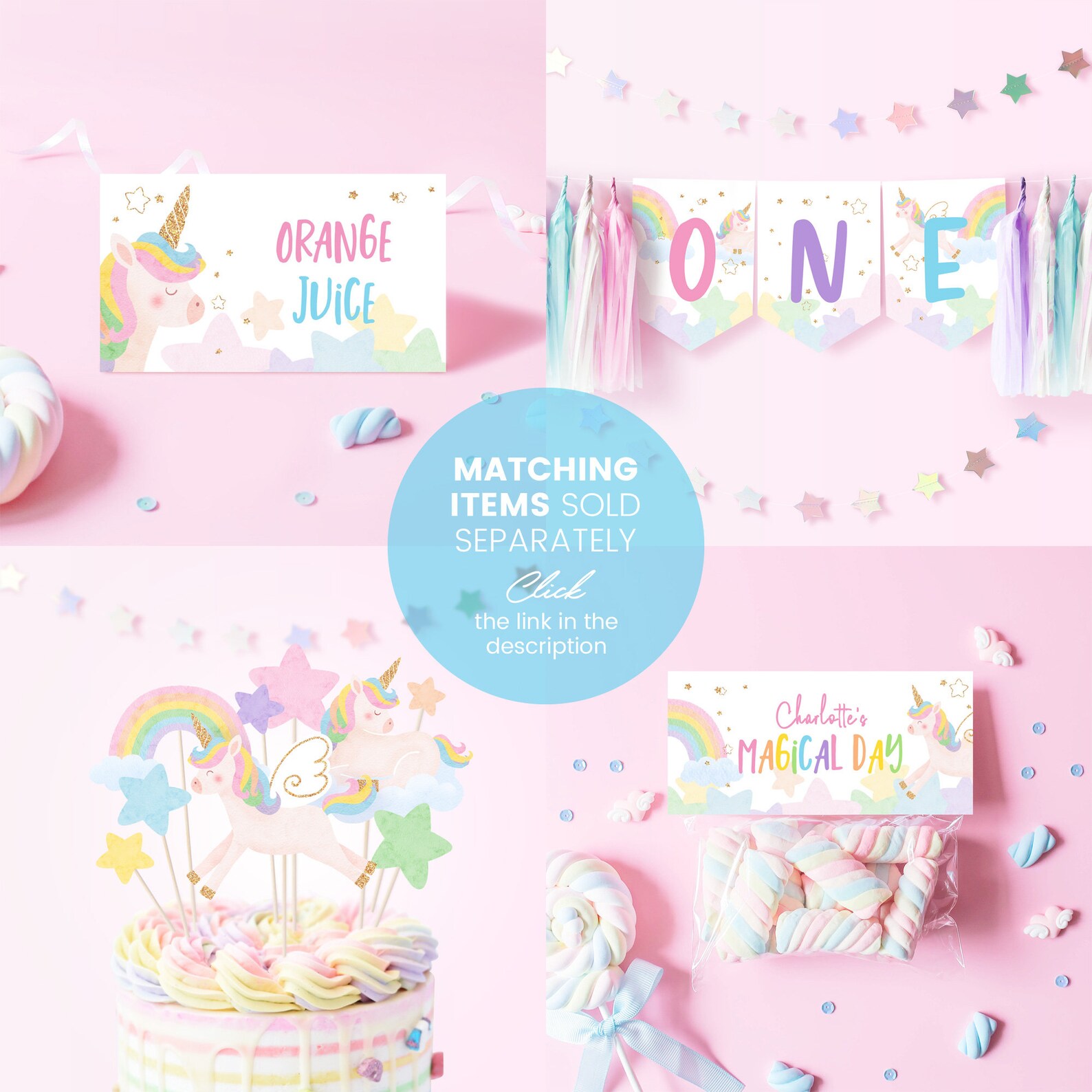 Printable Unicorn Birthday Banner Template Instant Download - Etsy