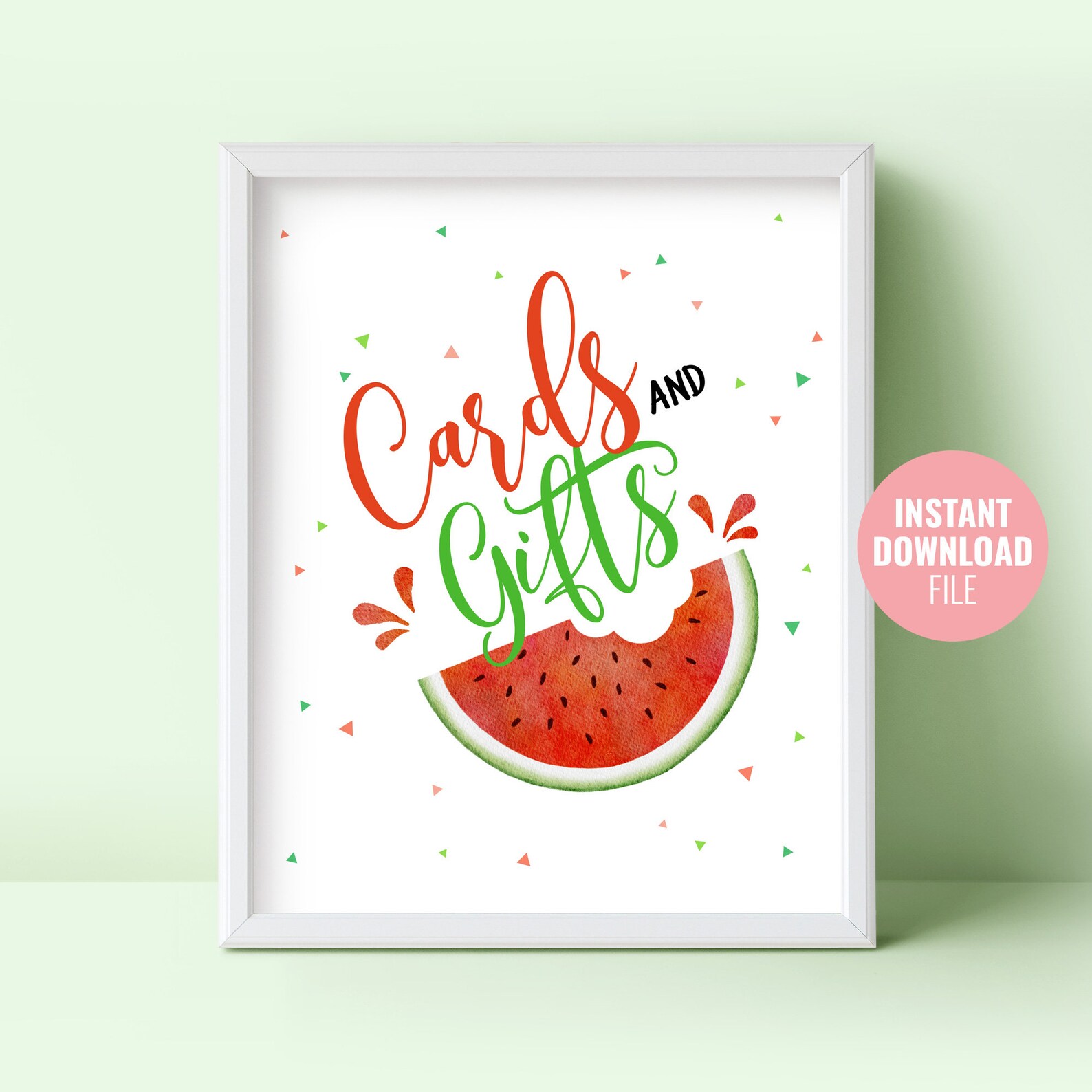 Printable Watermelon Birthday Sign Instant Download | Etsy