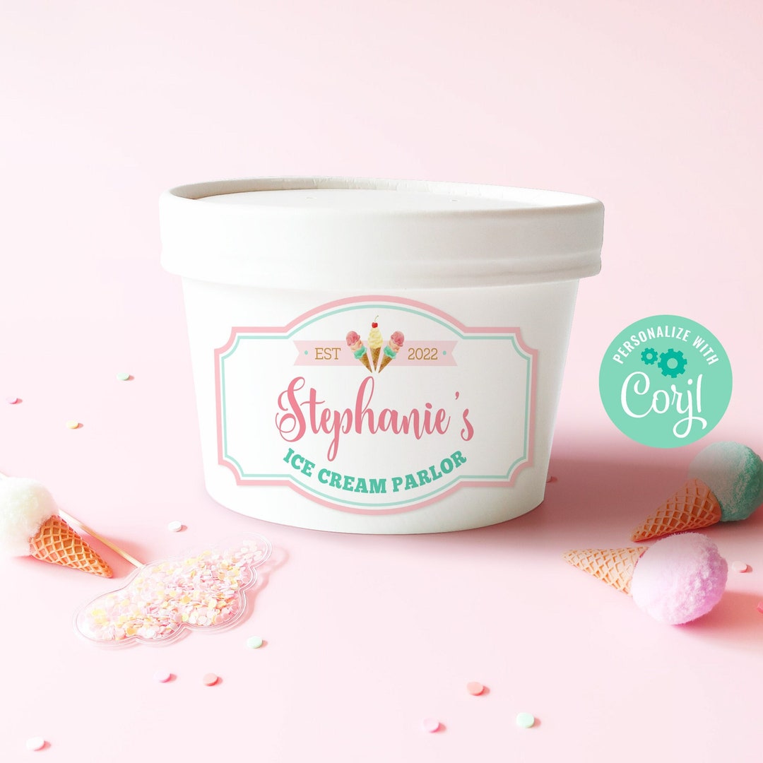 Editable Ice Cream Parlor Label Template Instant Download Etsy Canada