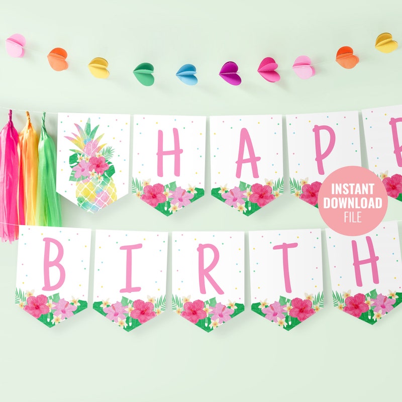 Luau Happy Birthday - Etsy