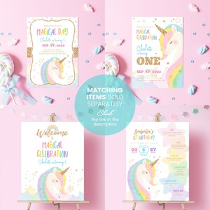 Printable Unicorn Birthday Sign Instant Download, Magical Birthday ...