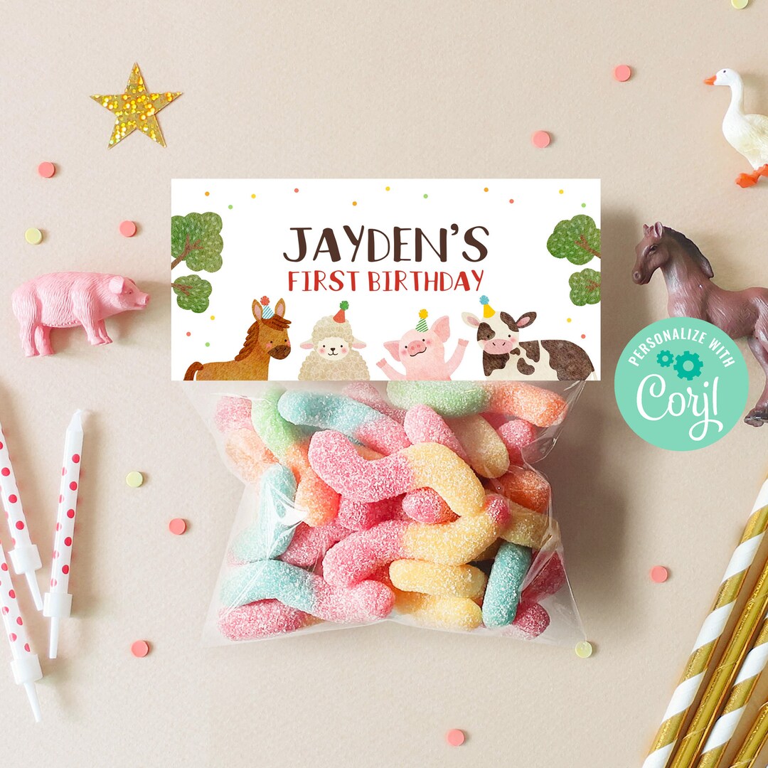 Farm Animals Gift Bag Templates Printables