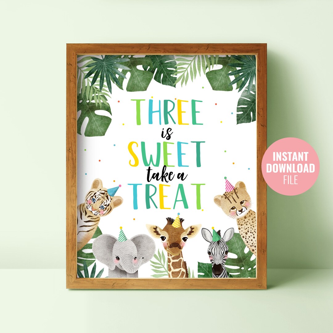Printable Party Animals Birthday Sign Instant Download, Jungle Safari ...