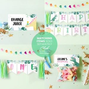 Printable Dinosaur Happy Birthday Banner Template Instant Download ...