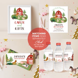 Editable Farm Animals Birthday Thank You Favor Tag Template Instant ...