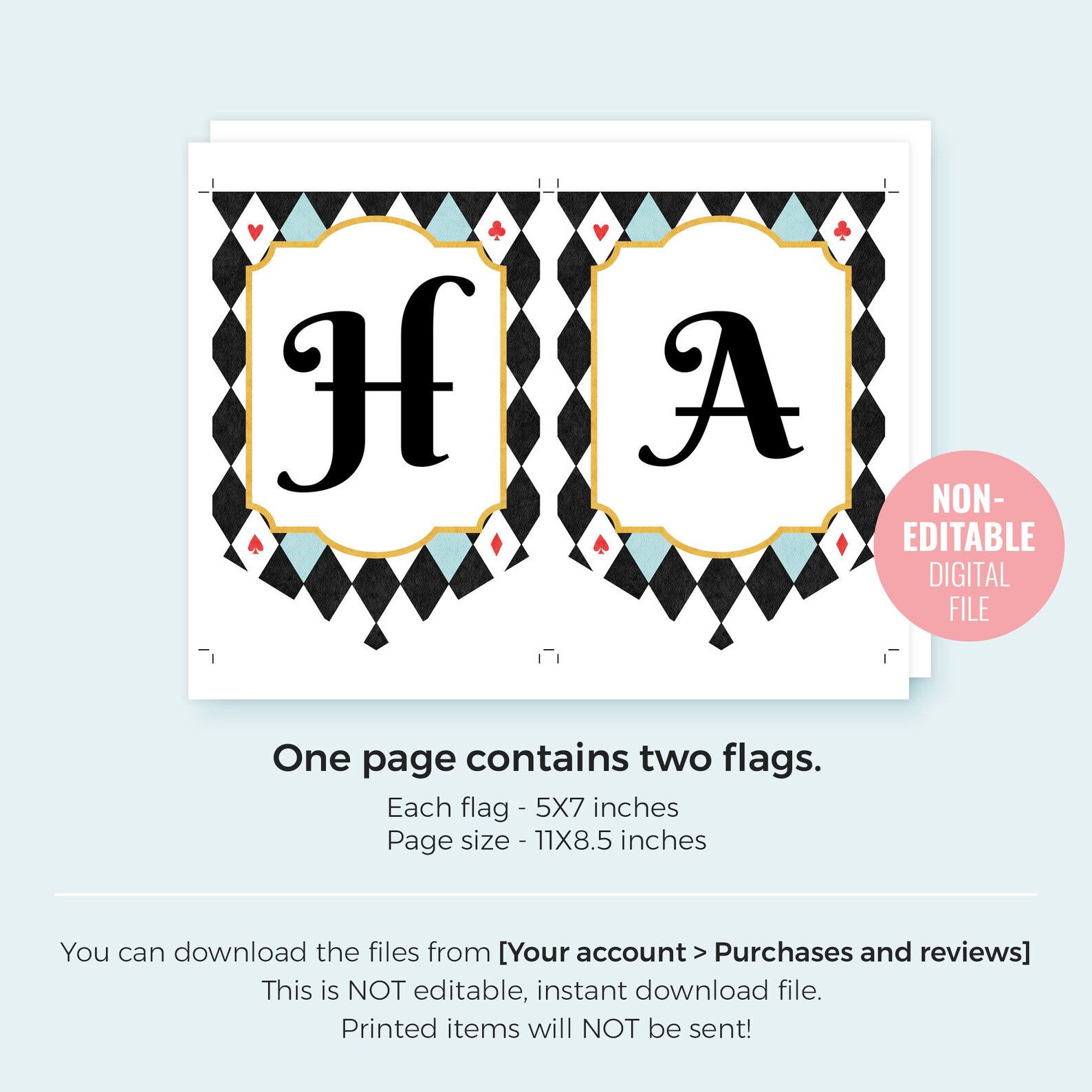 Printable Alice in Wonderland Birthday Banner Template Instant - Etsy