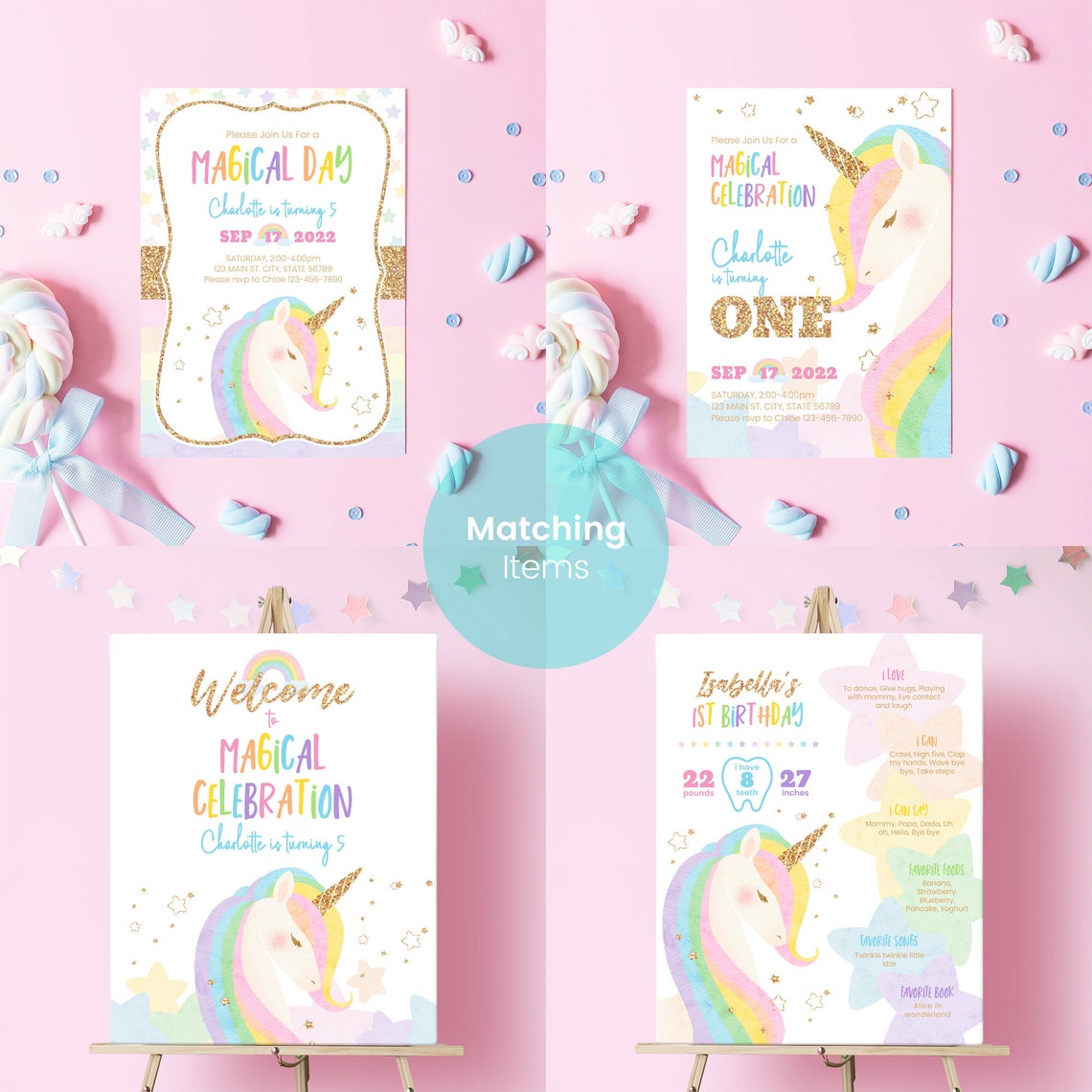 Printable Unicorn Birthday Banner Template Instant Download | Etsy