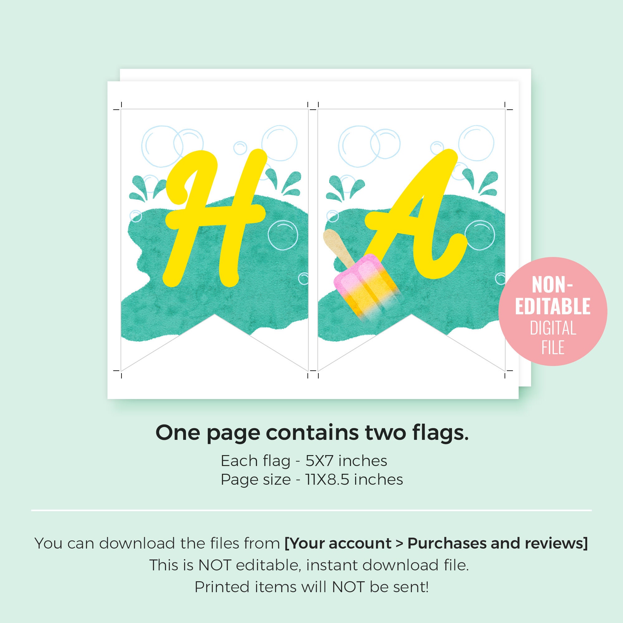 Printable Pool Party Birthday Banner Instant Download - Etsy