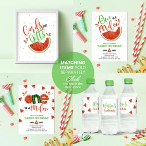 Printable Watermelon Birthday Sign Instant Download, Watermelon Theme ...