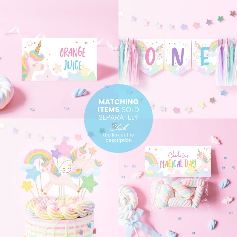 printable unicorn birthday party hat instant download magical etsy