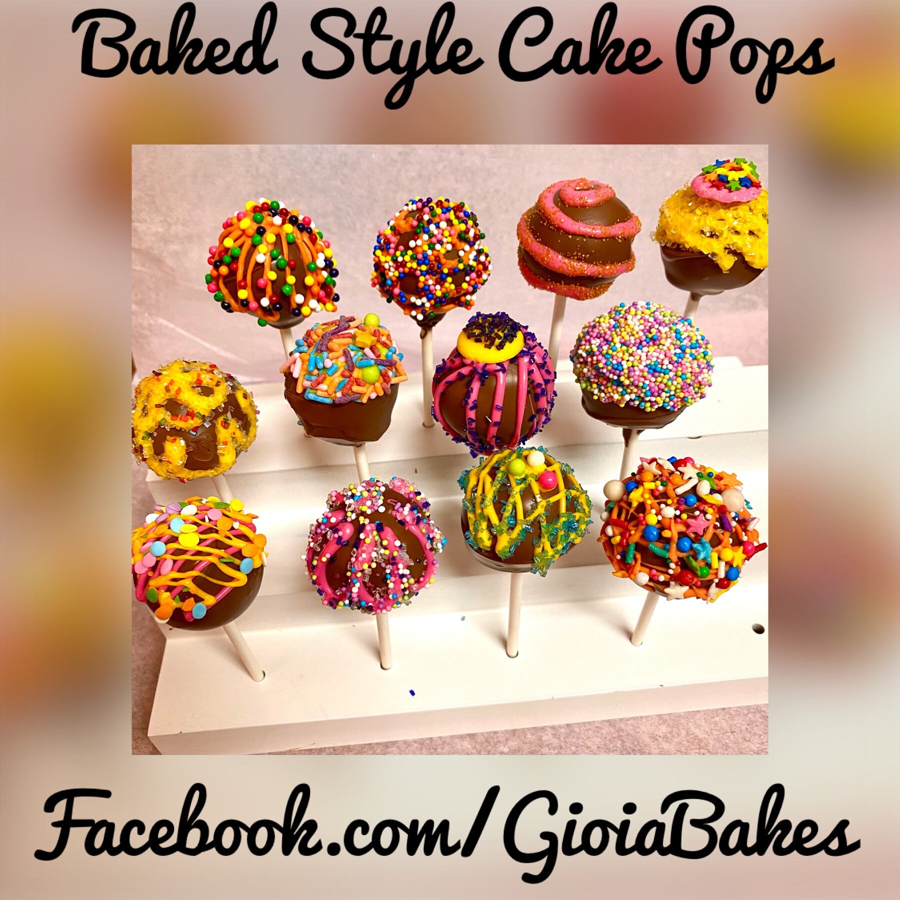 One Dozen Custom Baked Cake Pops dipped in Creamy Ghirardelli Etsy