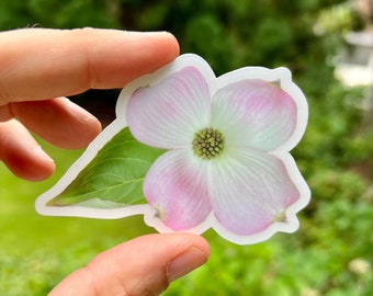 Dogwood Flower Vinyl Sticker, Waterproof Decal