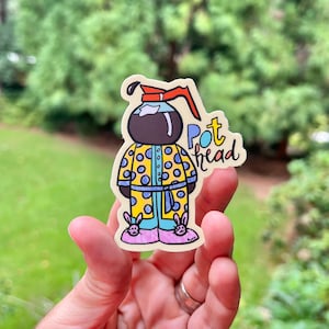 Coffee Pot Head {sticker}