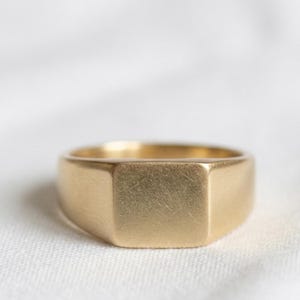 Gold Seashell Ring, Ocean Inspired Signet Ring, Handmade Brass Scallop Shell Ring, Beach Jewelry, Mermaid Core Aesthetic Ring