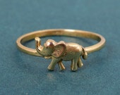 Handmade Petite Elephant Band Ring Solid 925 Sterling Silver Elephant Thumb Ring Good Luck Elephant