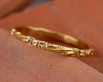 1mm Stacking Ring Gold filled pattern ring, 14k Gold filled ring, Gold rings for man and women, Gold stack ring-Gold smooth Ring