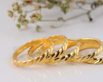 14k Gold Ring,Simple Gold Ring,Stack Gold Ring,Gold Hammered Ring, Dainty Gold Stack Ring, 14k Gold Filled Ring, Stack Ring, Thin Gold Ring