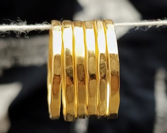 14k Solid Gold Thin Stacking Ring, Pattern Ring Stacking Ring, Gold Stacking Rings, Silver Stacking Ring