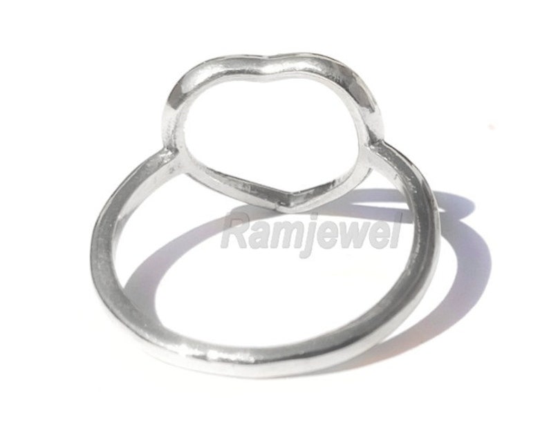 Heart Ring Open Heart Ring Gold or Rose or Silver Simple Ring Pura Vida Heart Ring Simple Ring Gift For Her Anniversary