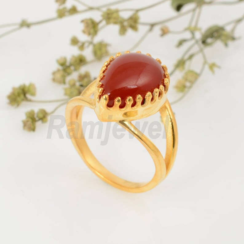 Carnelian Ring,Handmade Ring,Unique Ring,Boho Ring,Anniversary Ring,Wedding Ring,Vintage Ring,Gift Ring,Deco Ring,Gift For Her