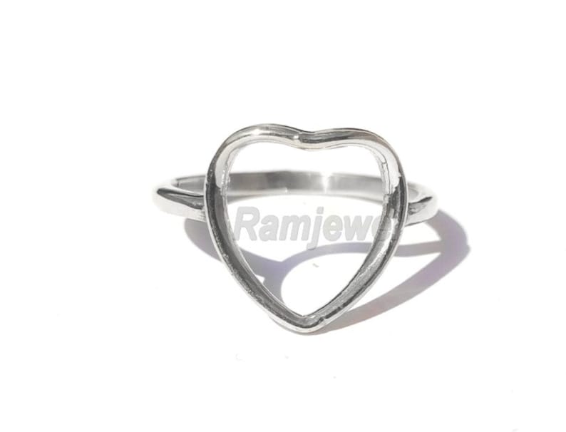Heart Ring Open Heart Ring Gold or Rose or Silver Simple Ring Pura Vida Heart Ring Simple Ring Gift For Her Anniversary