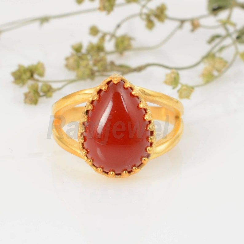 Carnelian Ring,Handmade Ring,Unique Ring,Boho Ring,Anniversary Ring,Wedding Ring,Vintage Ring,Gift Ring,Deco Ring,Gift For Her