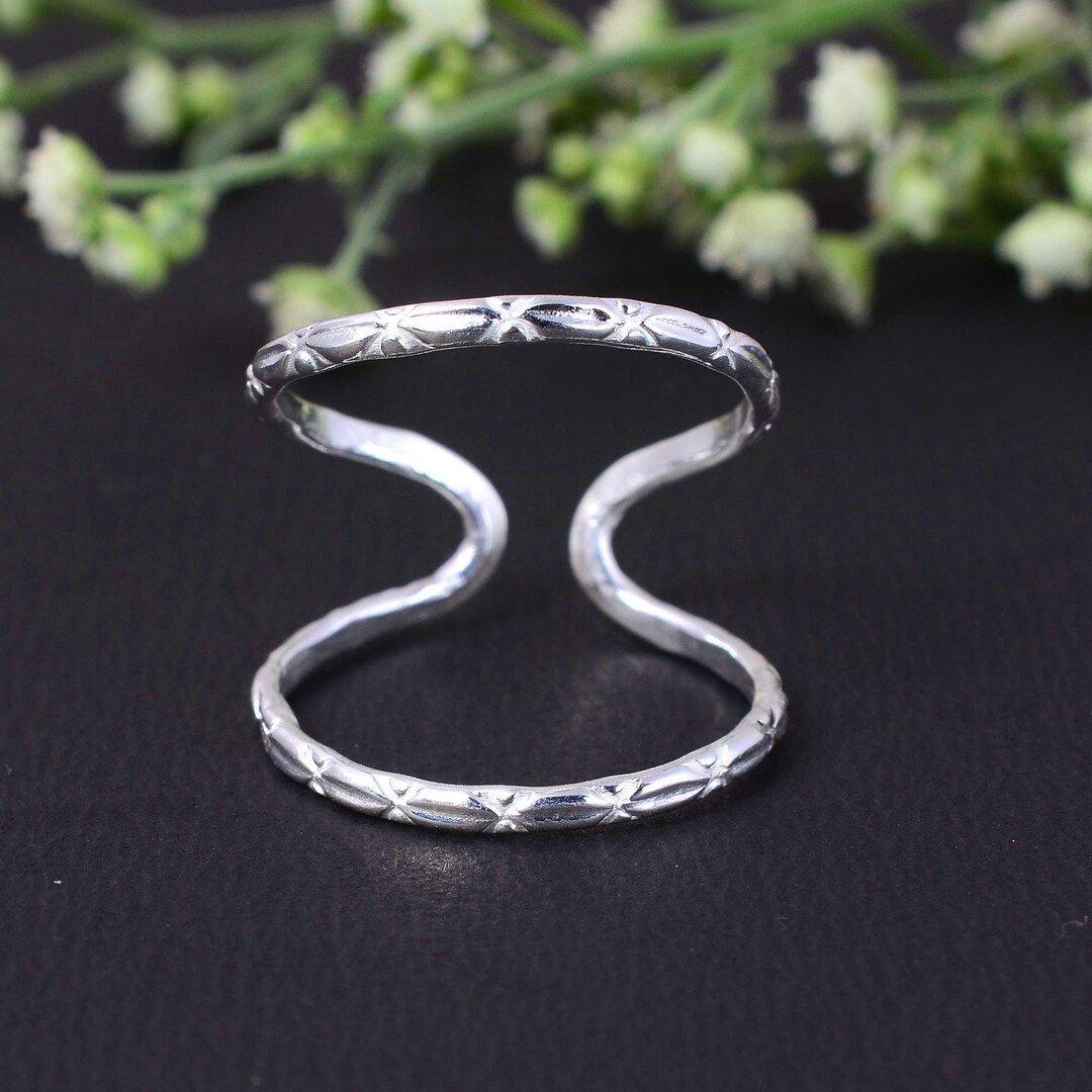 Handmade Sterling Silver Knuckle Ring – Statement Midi Ring for Women ...