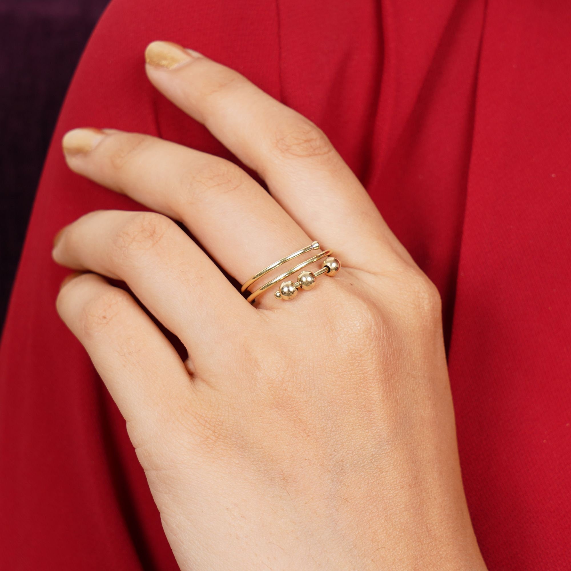 Spinner 14k Gold Filled Anxiety Ring Silver anxiety Ring Etsy