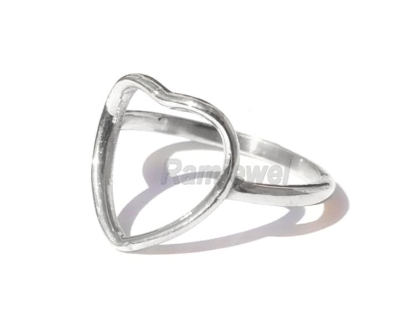 Heart Ring Open Heart Ring Gold or Rose or Silver Simple Ring Pura Vida Heart Ring Simple Ring Gift For Her Anniversary