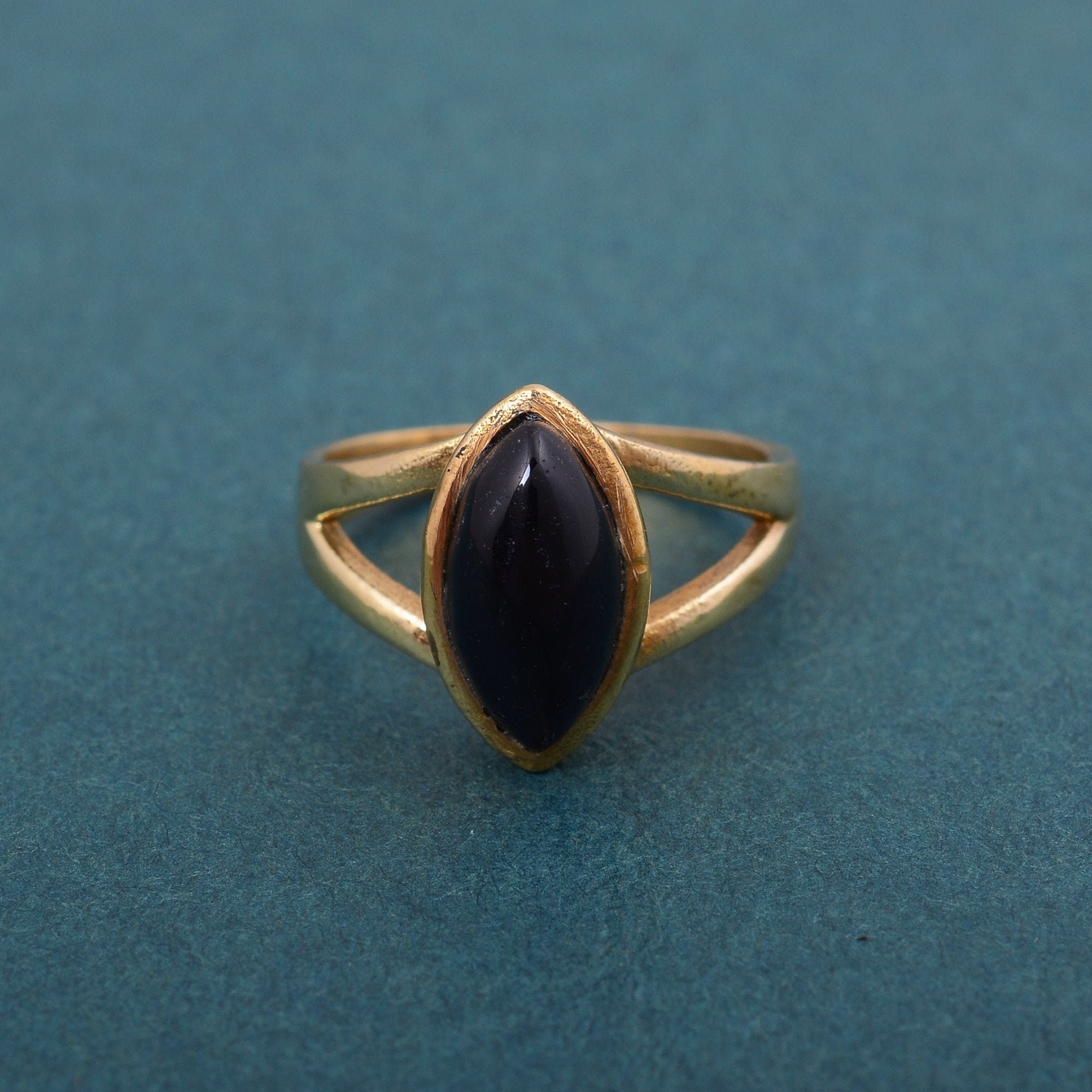 Stone Ring Black Obsidian Ring 925 Sterling Silver ring | Etsy