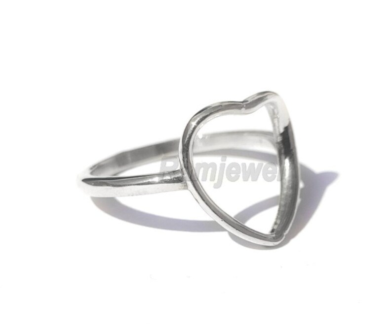 Heart Ring Open Heart Ring Gold or Rose or Silver Simple Ring Pura Vida Heart Ring Simple Ring Gift For Her Anniversary